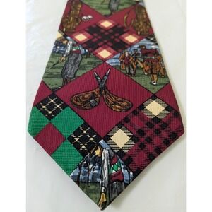 Vintage Golf Magazine Silk Tie Norseman Golfers Made USA Hand Finished 56 x 4